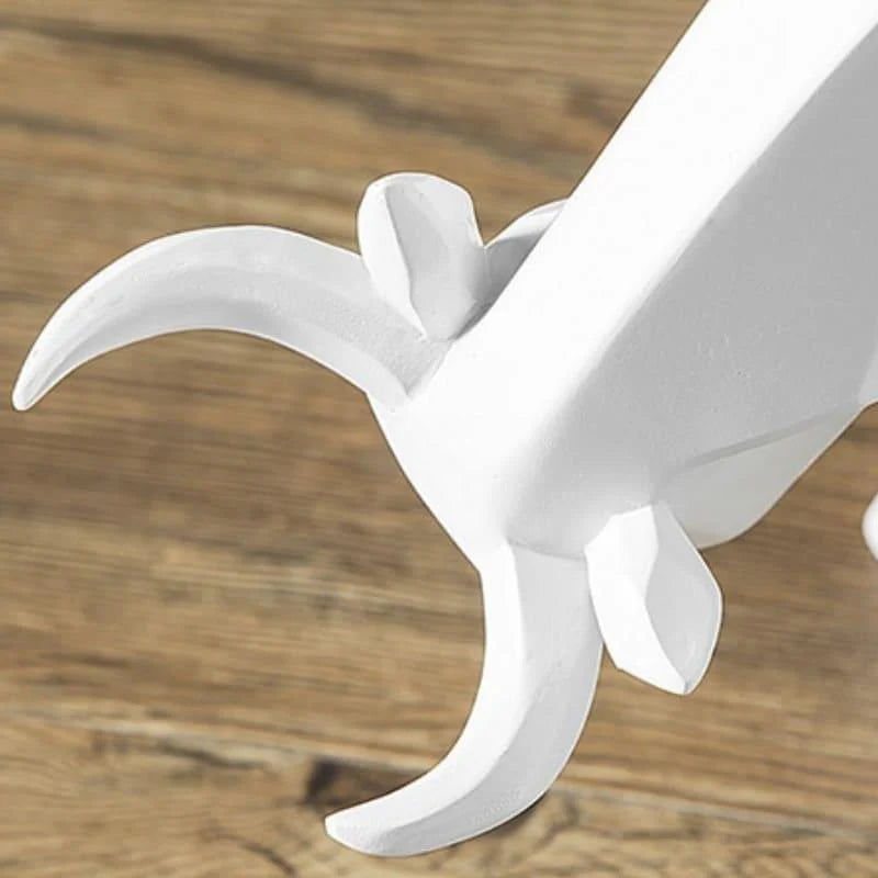 Decoração de Mesa de Resina Estátua Touro Branco - Lar Deleon