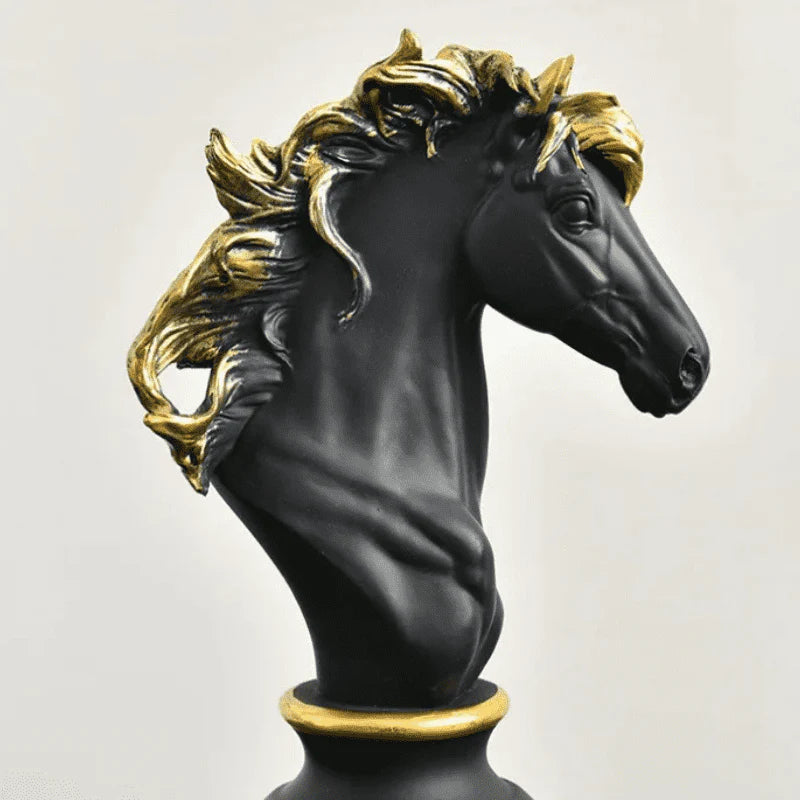 Decoração de Mesa Xadrez Cavalo Preto - Lar Deleon