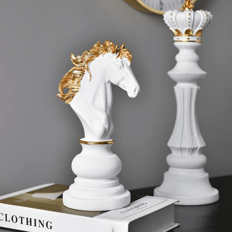 Decoração de Mesa Xadrez Cavalo Branco - Lar Deleon