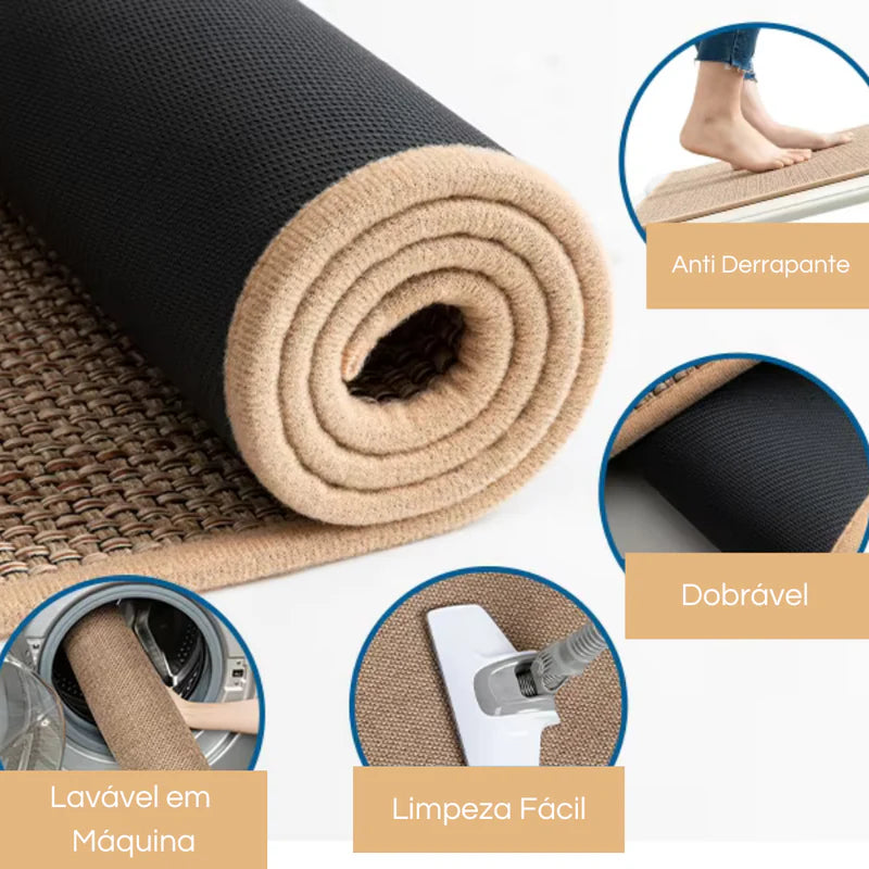 Tapete Para Cozinha Antiderrapante Trançado Deleon