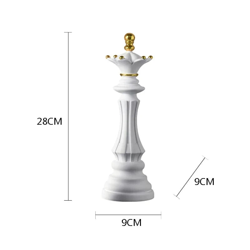Decoração de Mesa Xadrez Rainha Branco - Lar Deleon