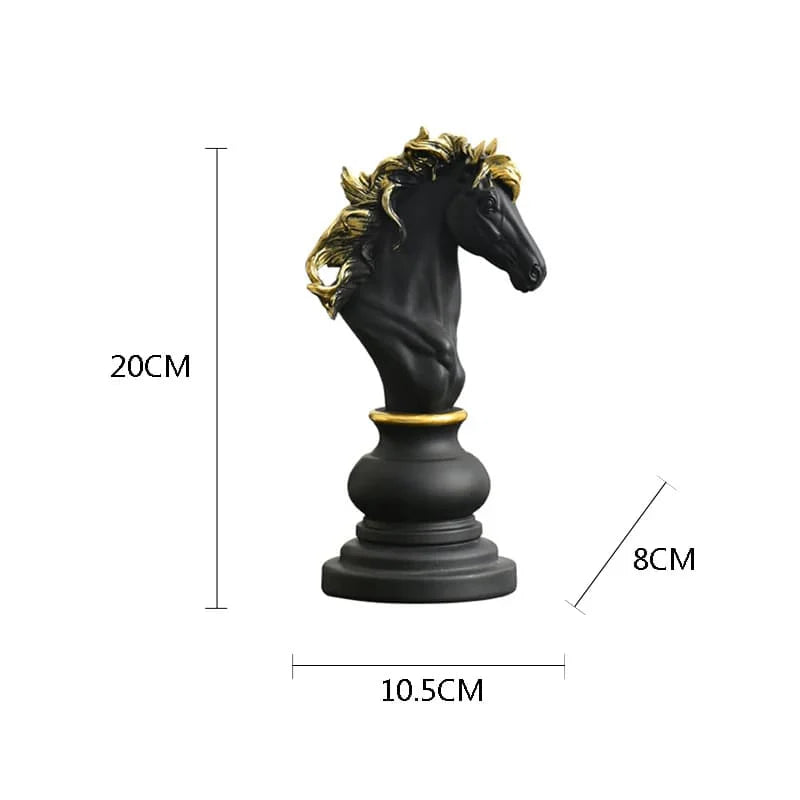 Decoração de Mesa Xadrez Cavalo Preto - Lar Deleon