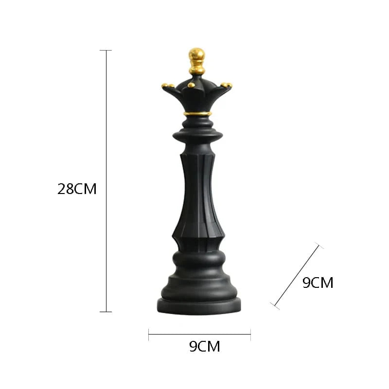 Decoração de Mesa Xadrez Rainha Preto - Lar Deleon