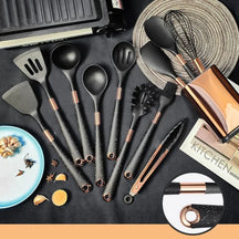 Kit Utensílios de Cozinha Preto