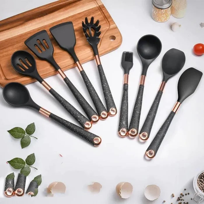 Kit Utensílios de Cozinha Preto