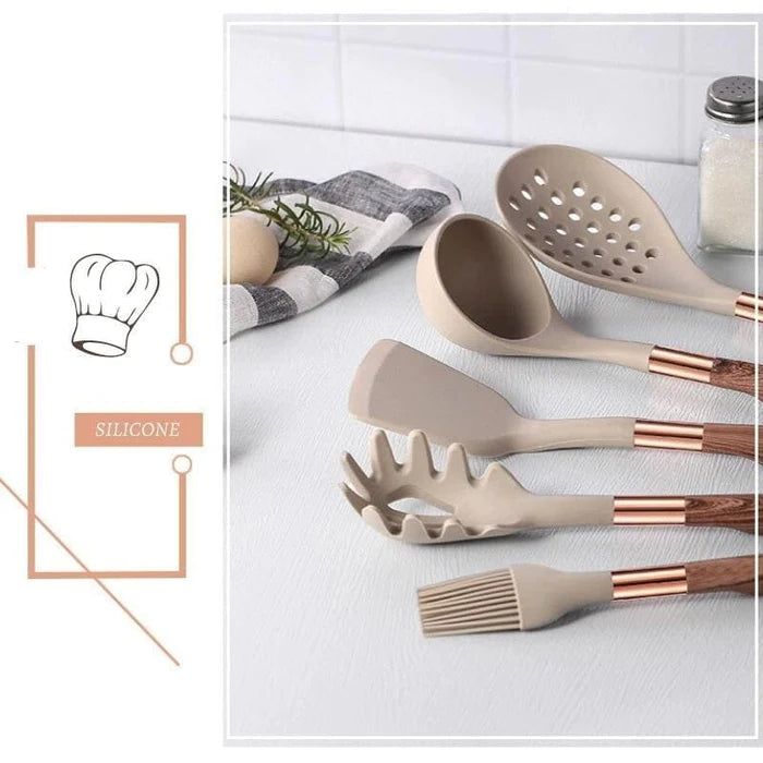 Kit Utensílios de Cozinha Rosé