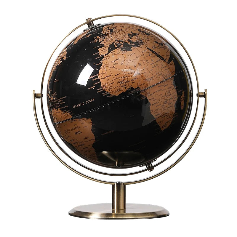 Ornamento Globo Mapa Mundi Bronze - Lar Deleon