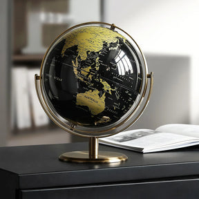 Ornamento Globo Mapa Mundi Dourado - Lar Deleon