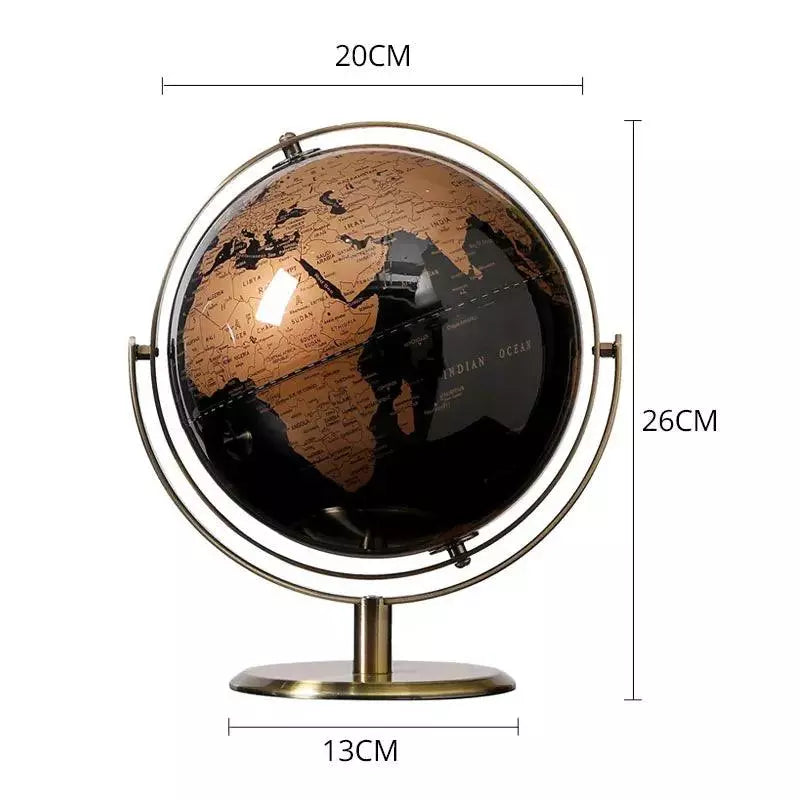 Ornamento Globo Mapa Mundi Bronze - Lar Deleon